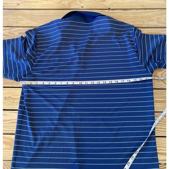 Greg Norman Stripe Polo Shirt Size Large Men’s Blue - Picture 6 of 6